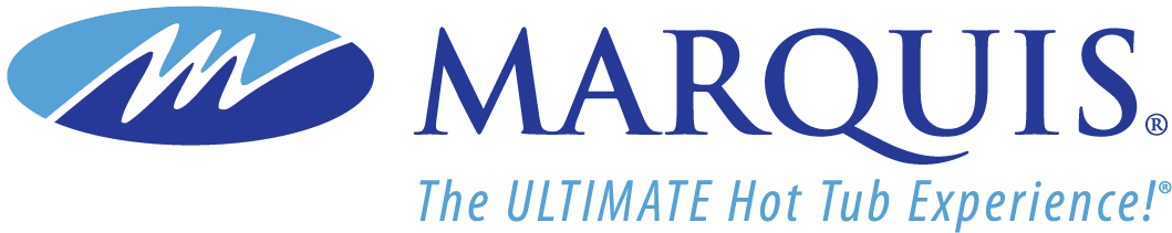 Logo for Marquis hot tubs with the text, 