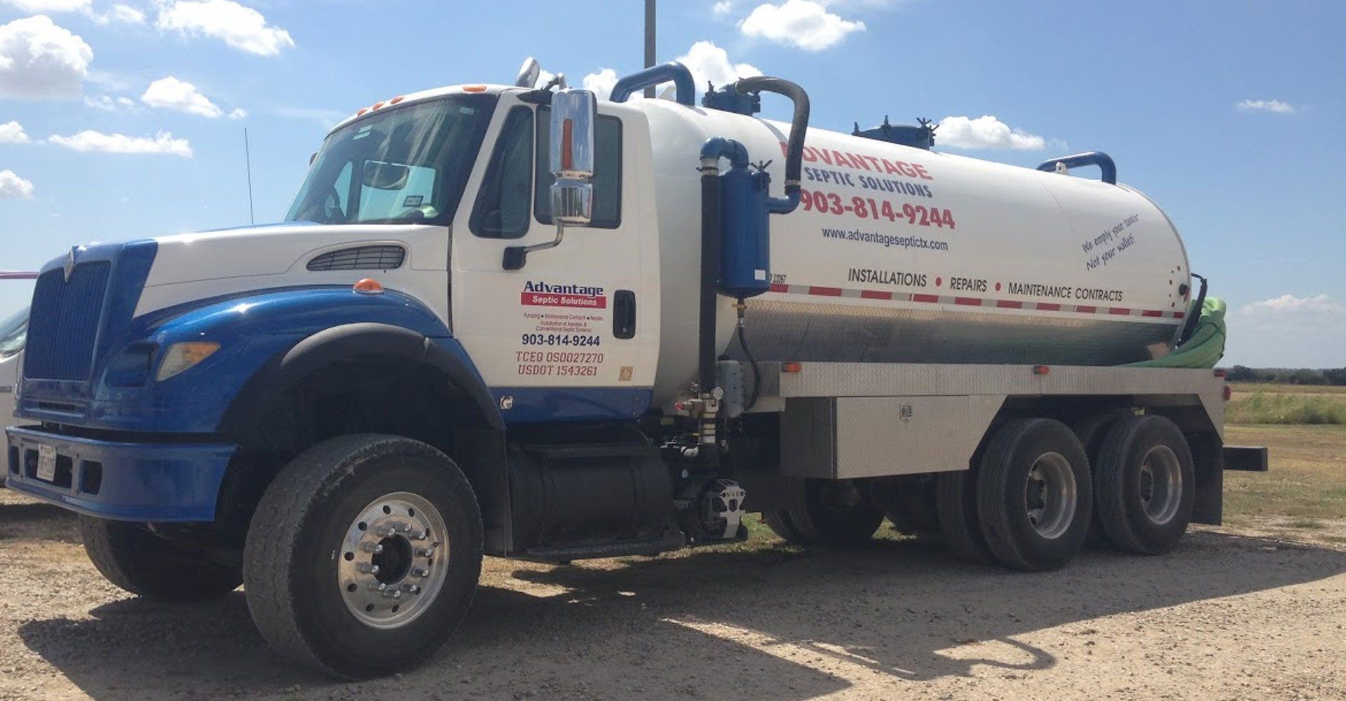 Advantage Septic Solutions pump truck