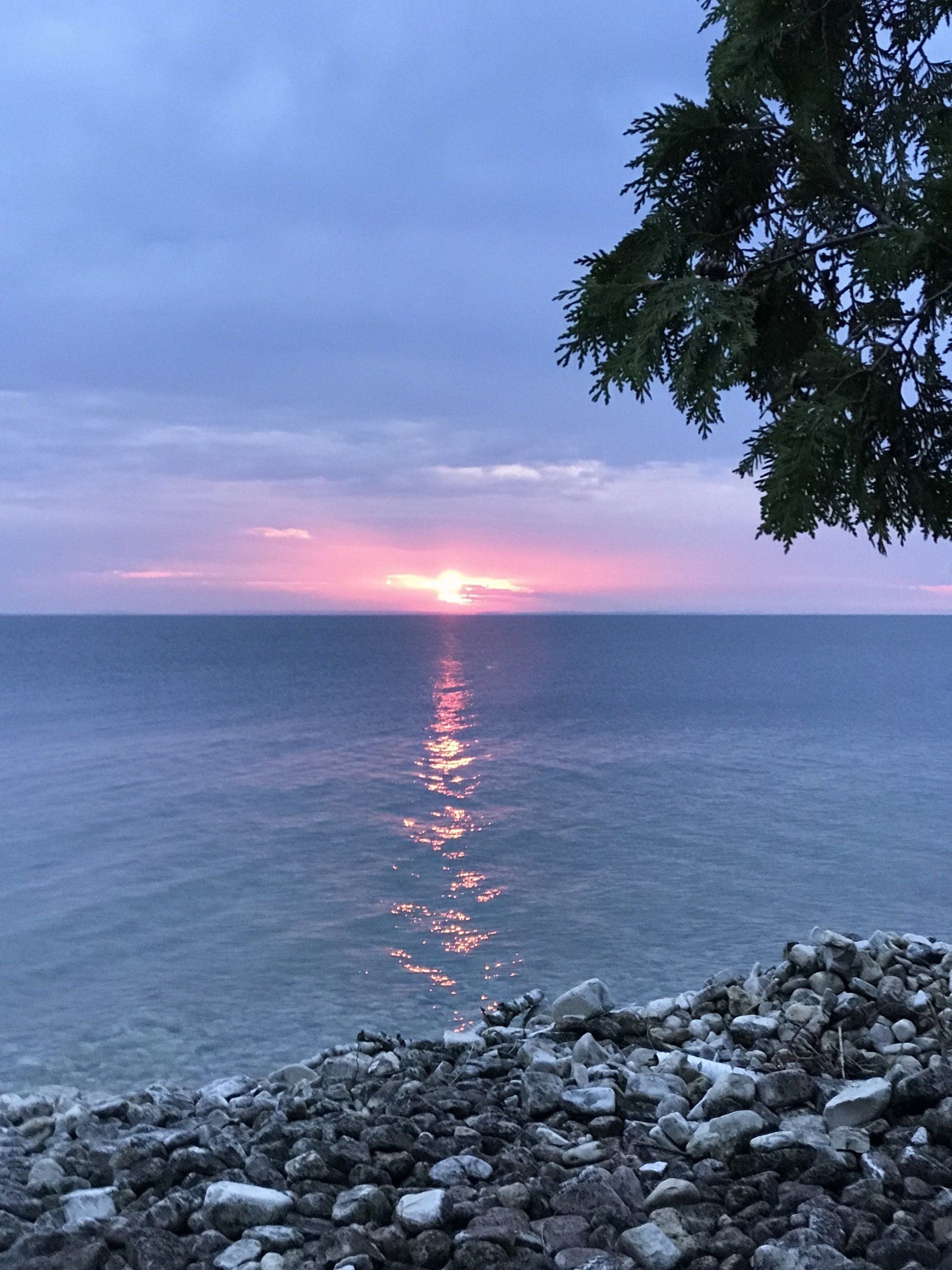 View of sunset on a beach