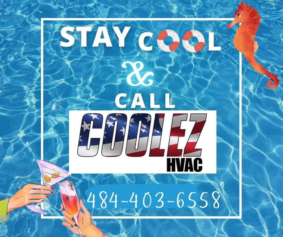 An advertisement for a company called Coolez HVAC