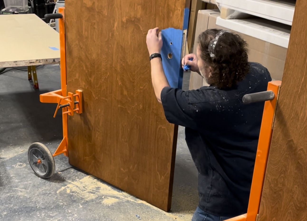 guy repairing a door