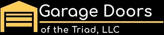 Logo: Gold garage graphic with white text "Garage Doors of the Triad, LLC" on a black background.
