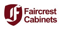Faircrest Cabinets logo: maroon shield with stylized 