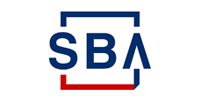 SBA logo: dark blue letters 