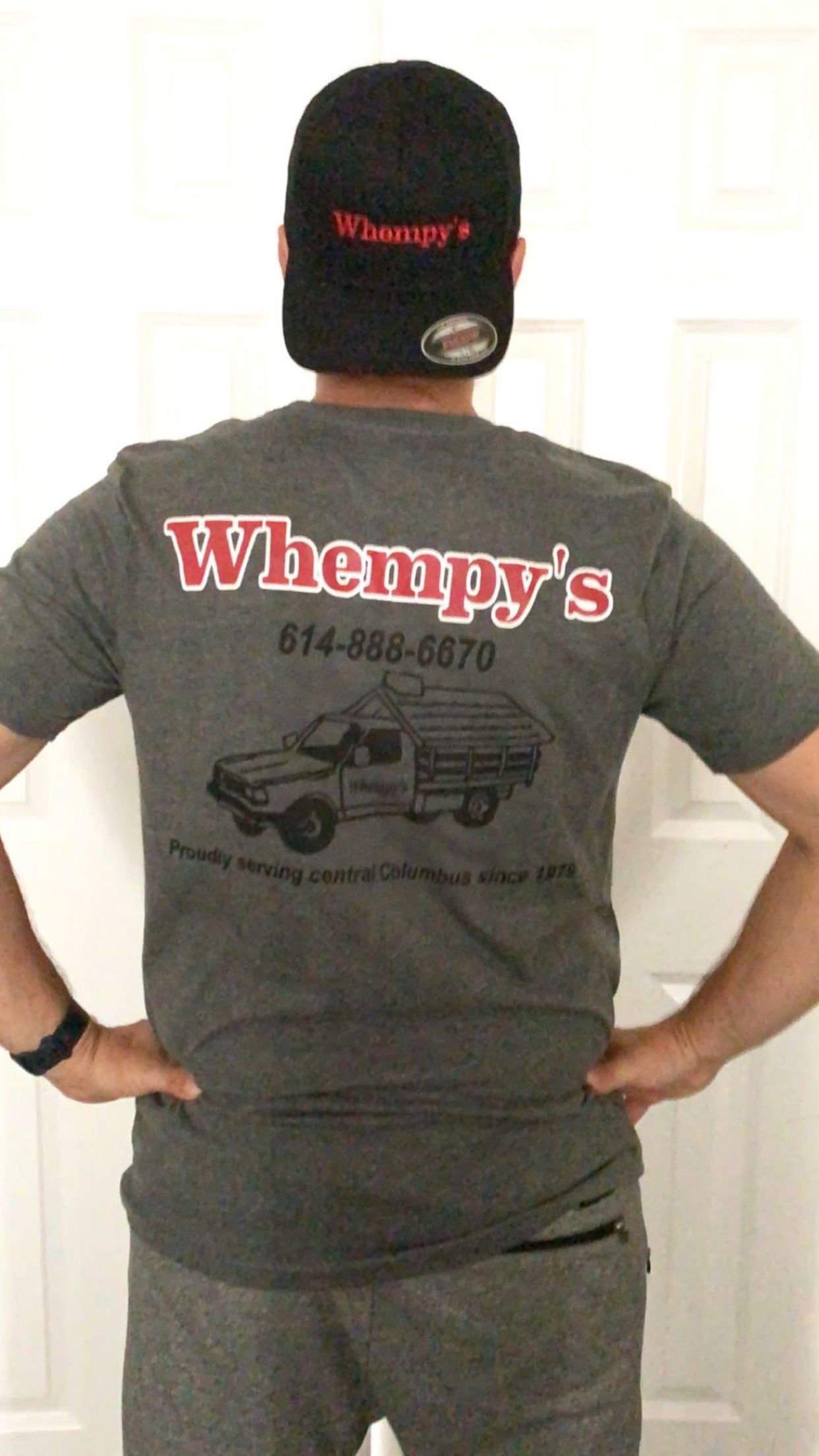 Person wearing a grey 