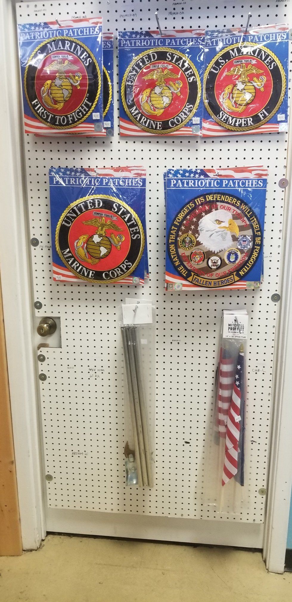 Marine jacket back patches