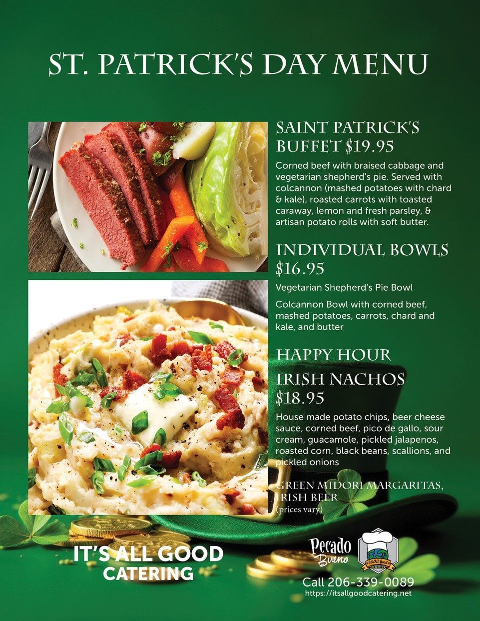 St. Patricks Day Menu