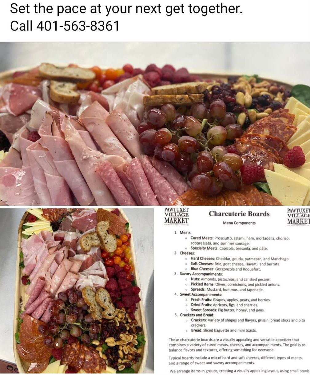 Chacuterie Boards menu components