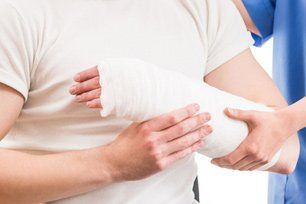 Injured arm of a man