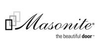 The logo for masonite is the beautiful door.