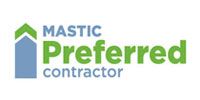 A logo for a mastic preferred contractor.