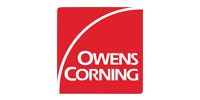 The owens corning logo is a red square with a white arrow.