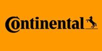 Continental logo: black text and horse on an orange background.