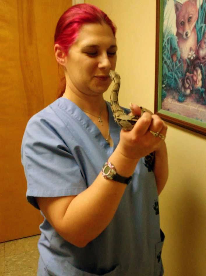 Our staff with a snake