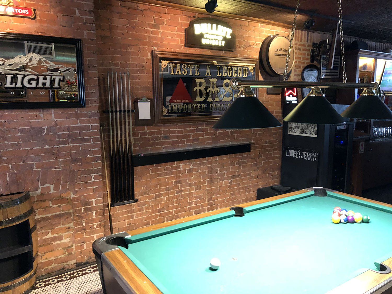 billiards table inside the tavern