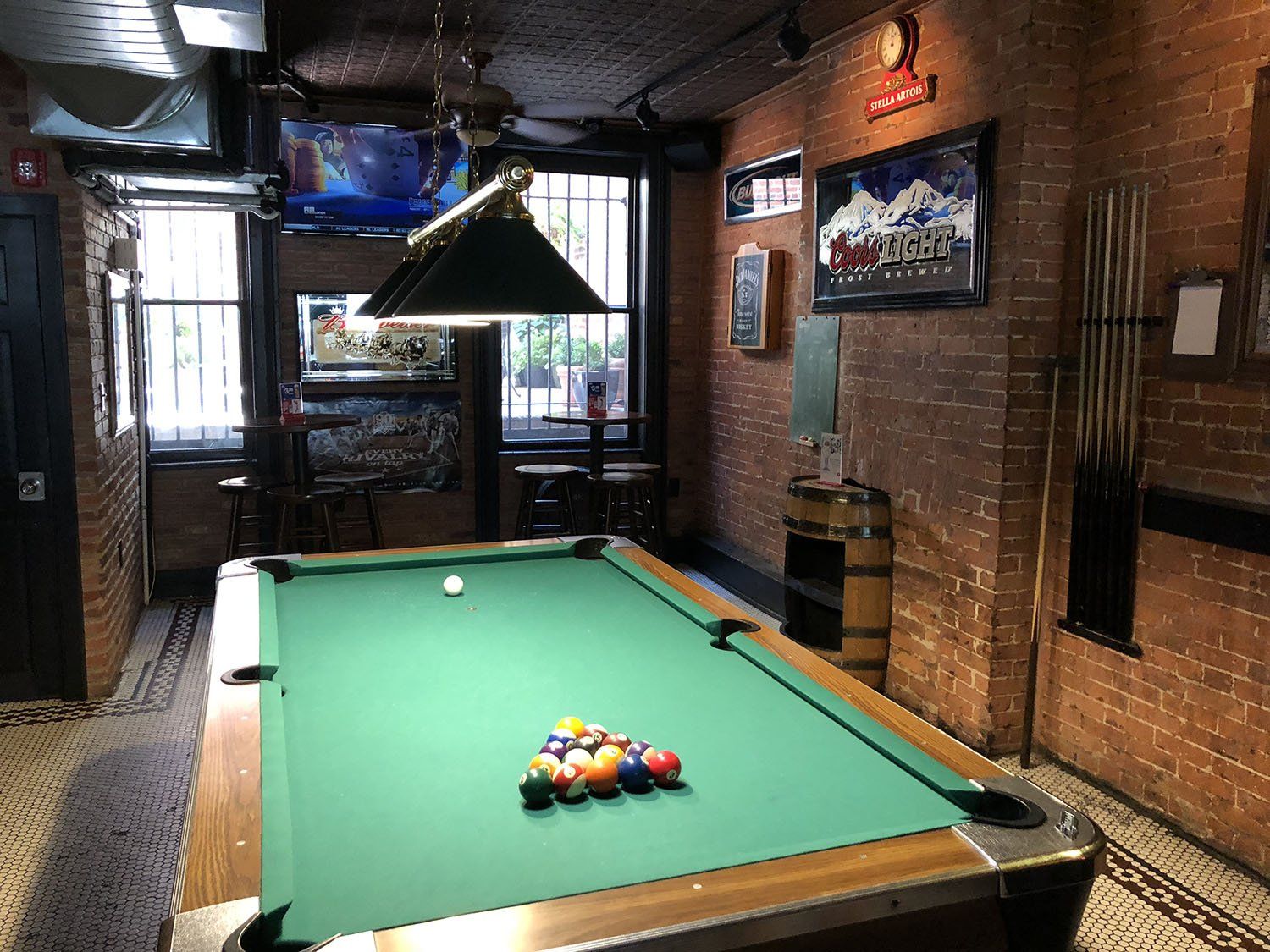 billiards table inside the tavern