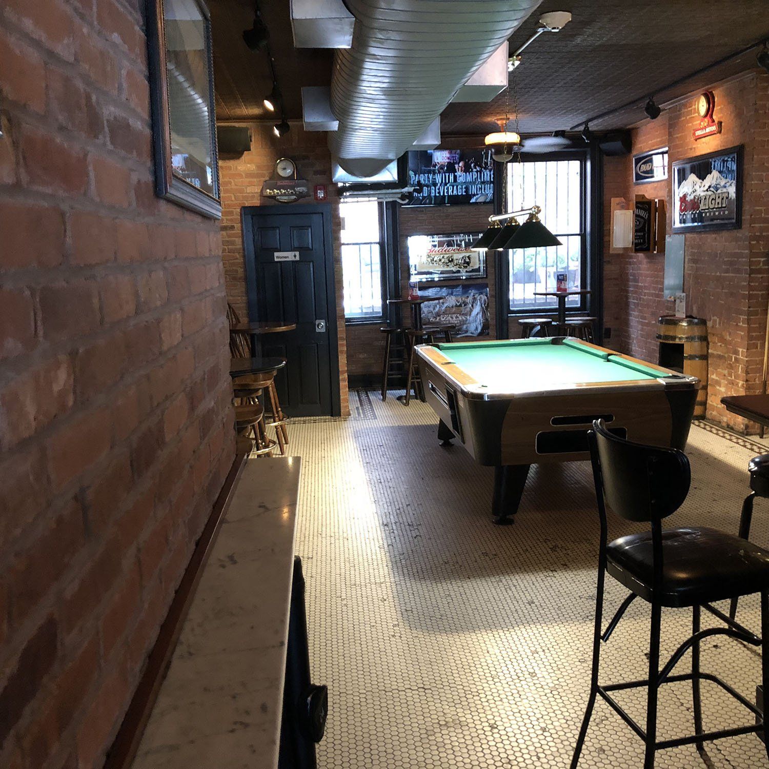 billiards table inside the tavern