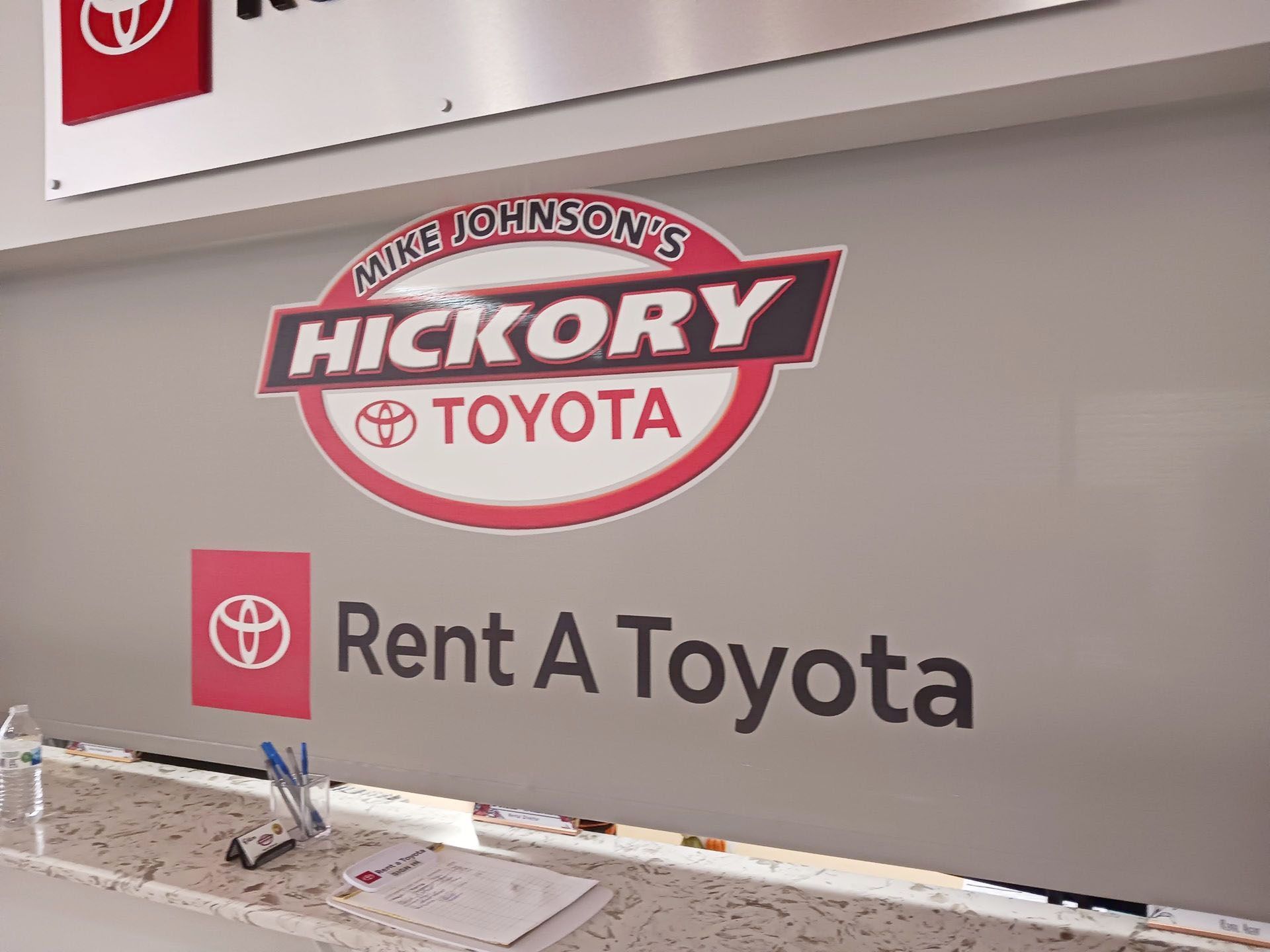 Logo for Mike Johnson's Hickory Toyota with 