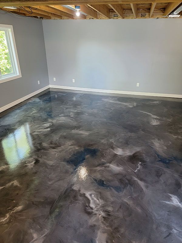 Metallic epoxy floor