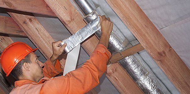 HVAC duct wrapping