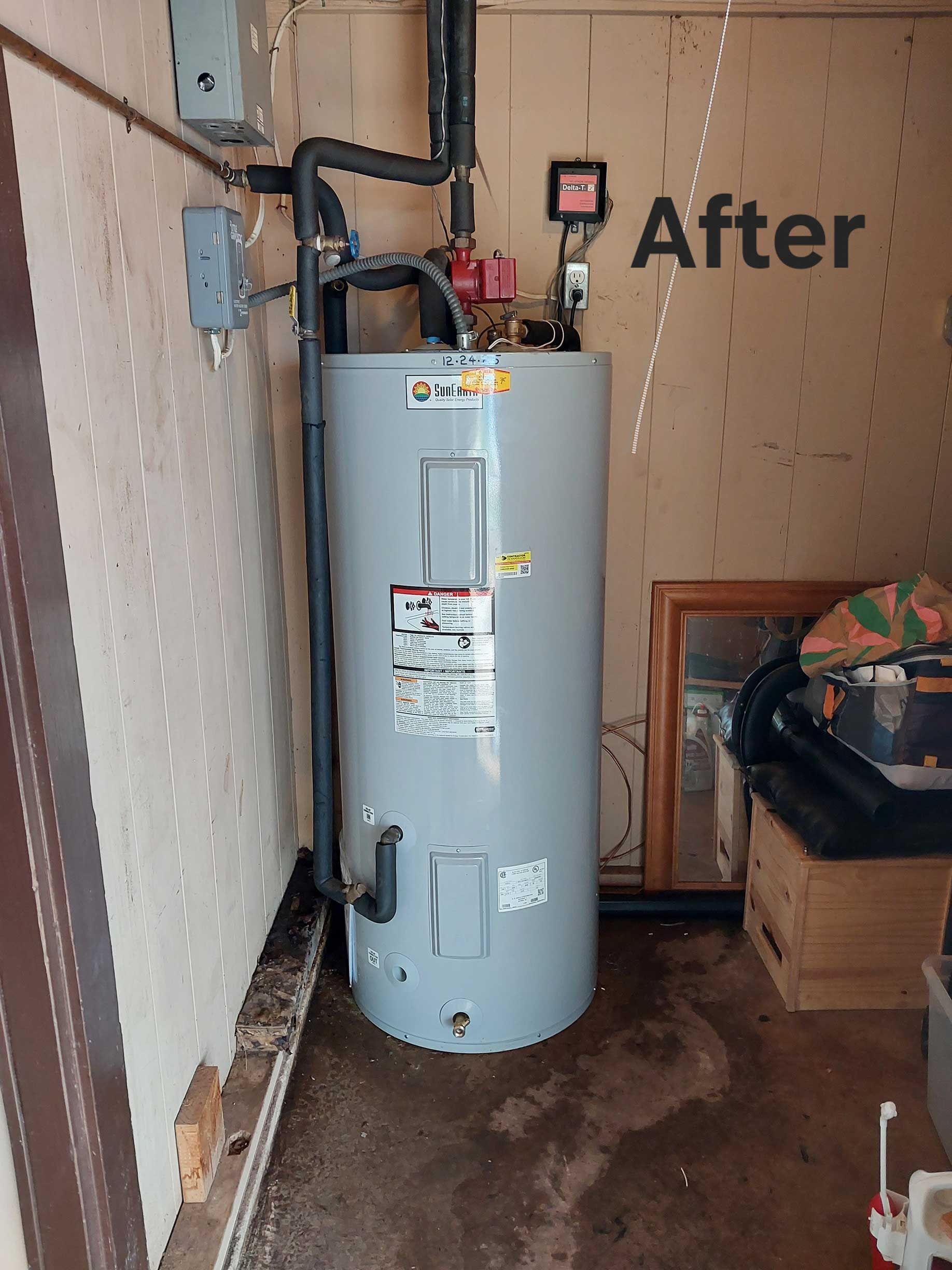 water heater replacement - after