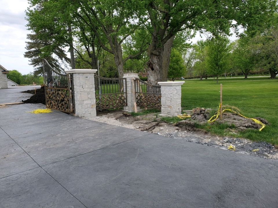Concrete driveway