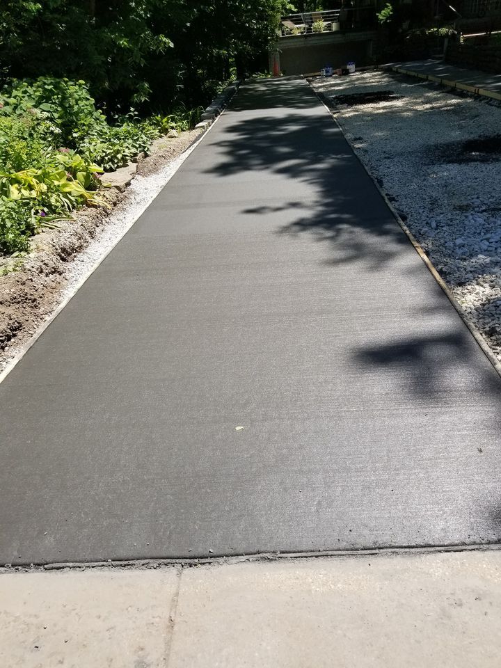 Concrete driveway