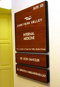 A sign for cape fear valley internal medicine