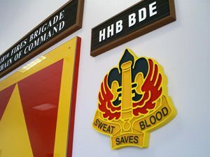 Military Signage on the wall