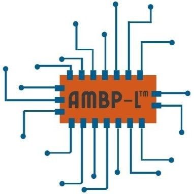 A graphic of a circuit board with AMBP-L stamped on it