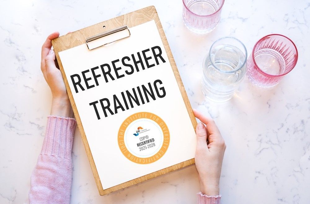 Refresher training written on notepad