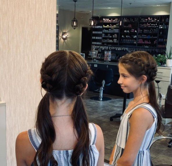 Kid with cute hairstyle