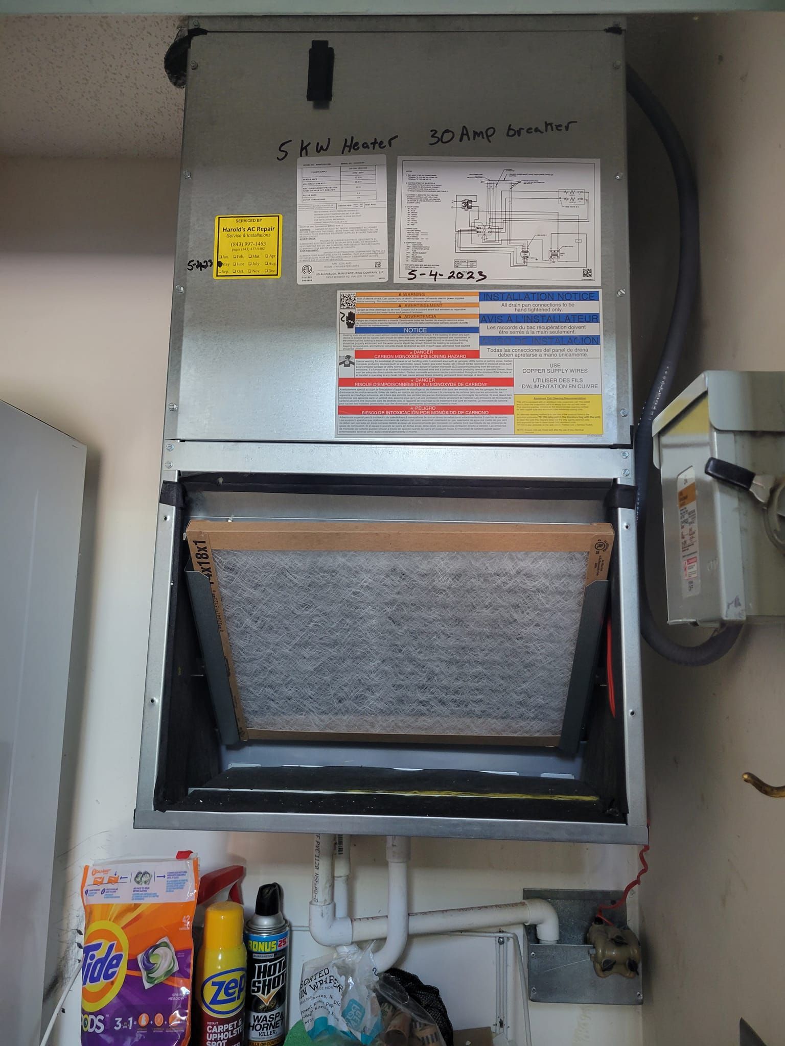 A box with a sticker on it 