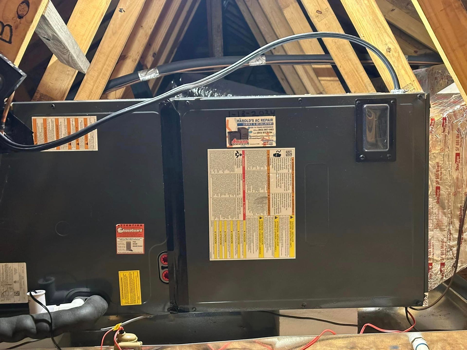 A black box with a label 