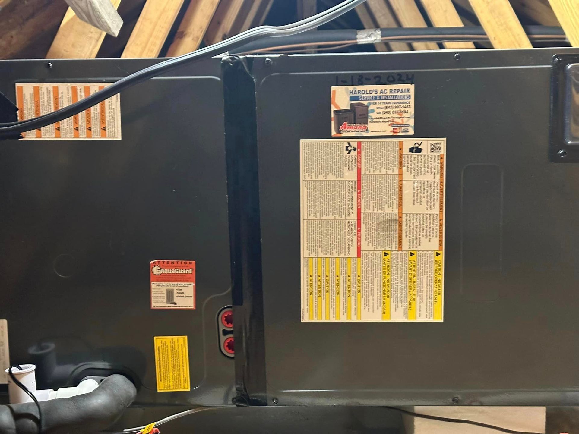 A black box with a warning label on it