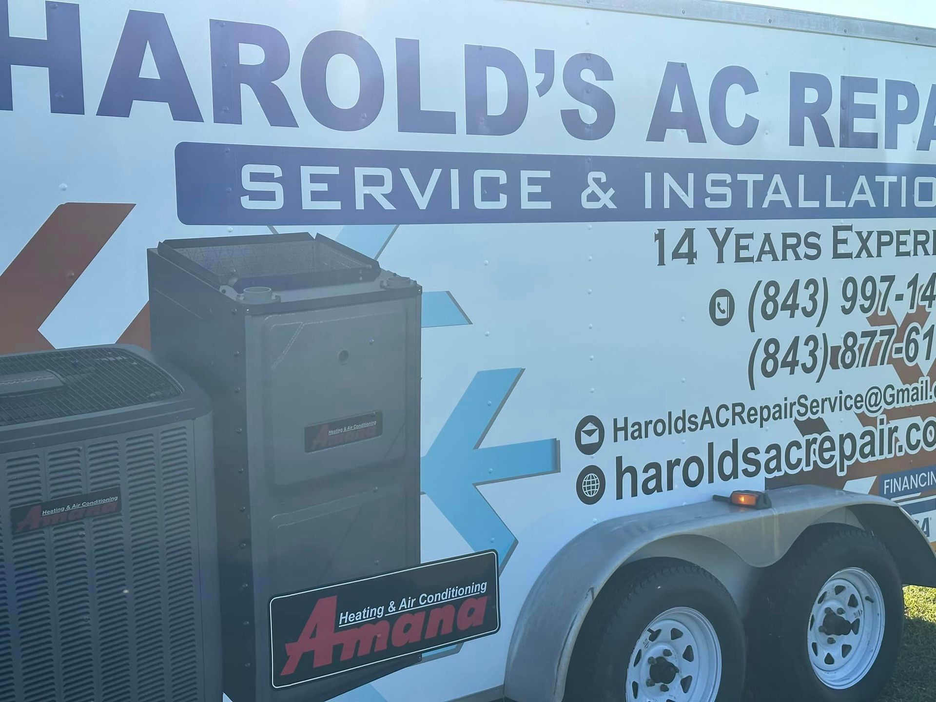 A harold 's ac repair service and installation trailer