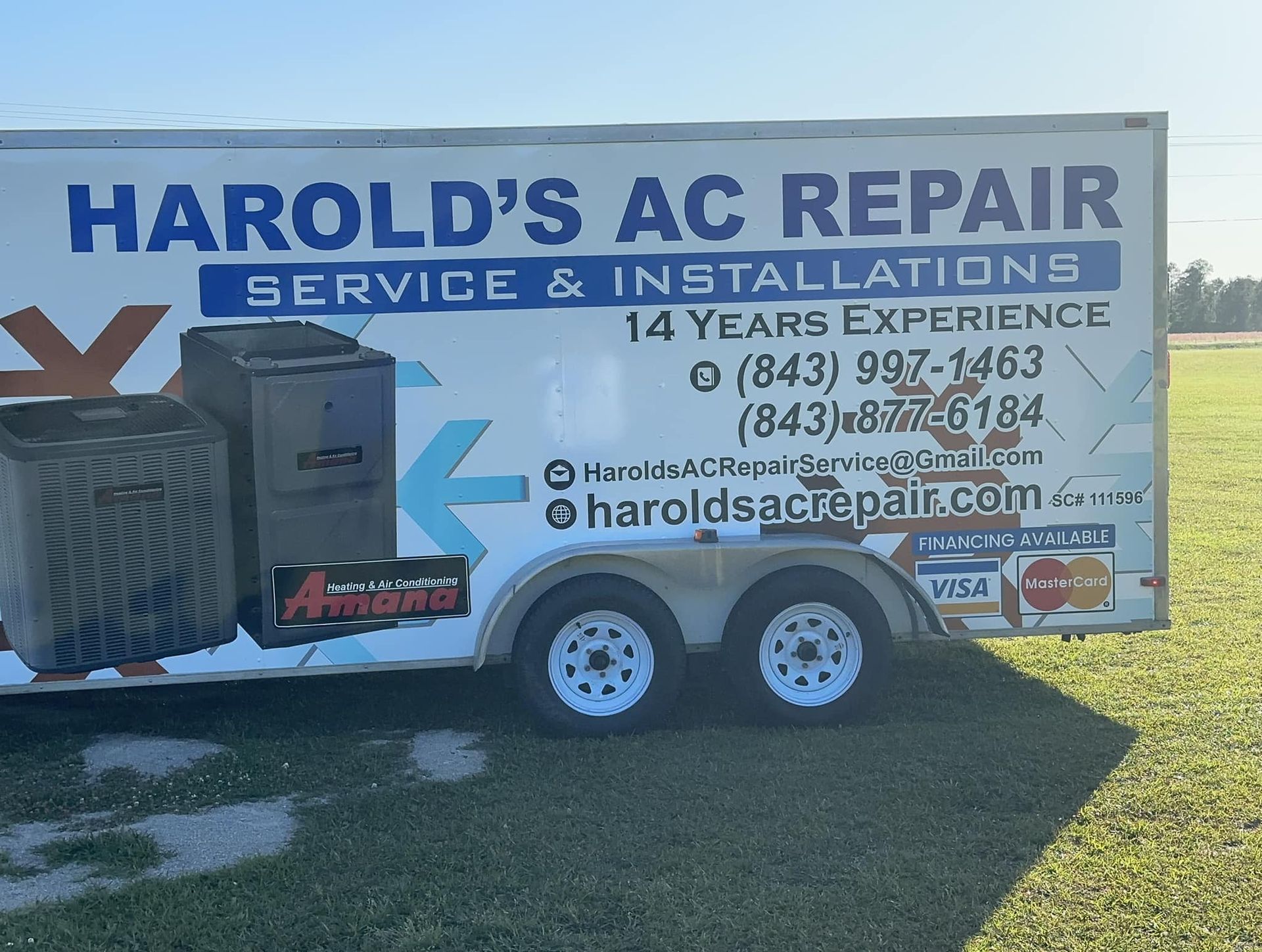 A trailer for harold 's ac repair service and installations