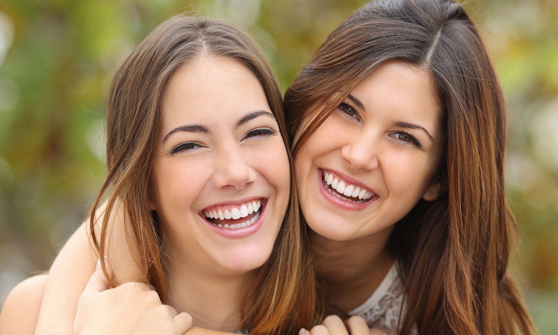 Two women with a beautiful smile