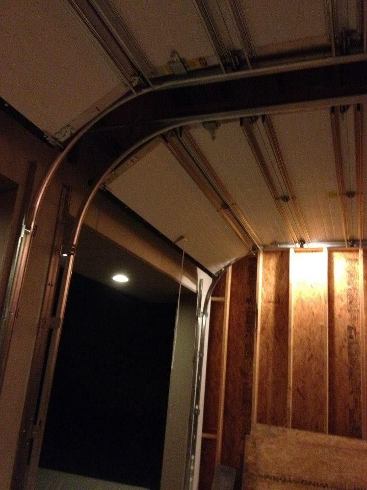 Garage door opener at night