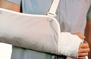 Injured arm