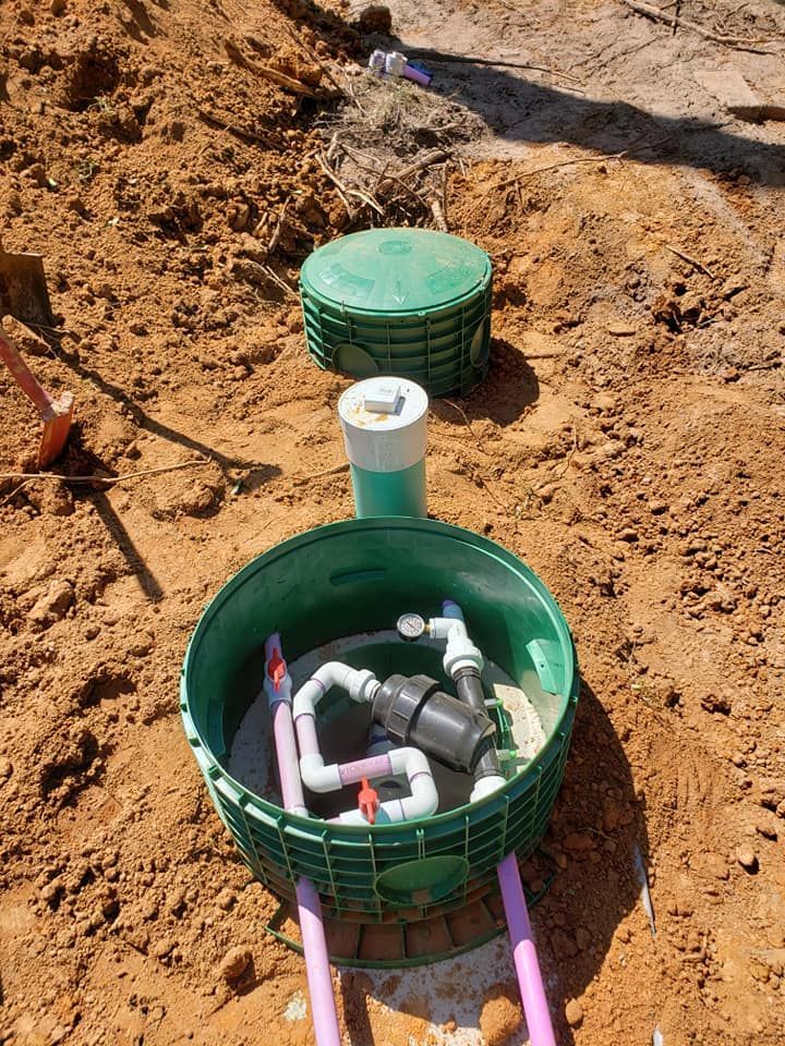 a green container for septic system