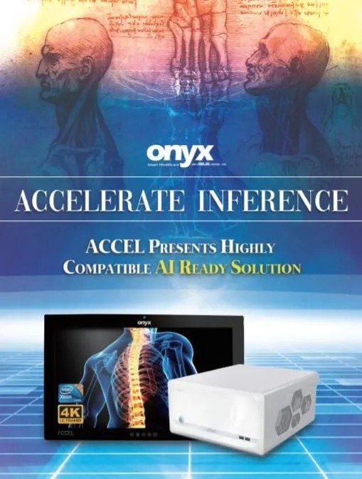 An advertisement for a product called accelerate inference