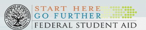 Logo of Federal Student Aid, text 