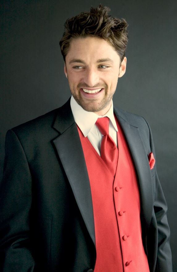 red vest and necktie