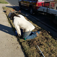 Lawn sprinkler installation