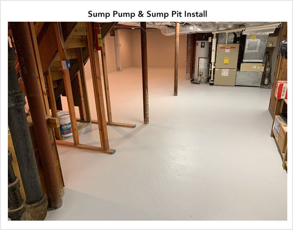 sump pump and sump pit install