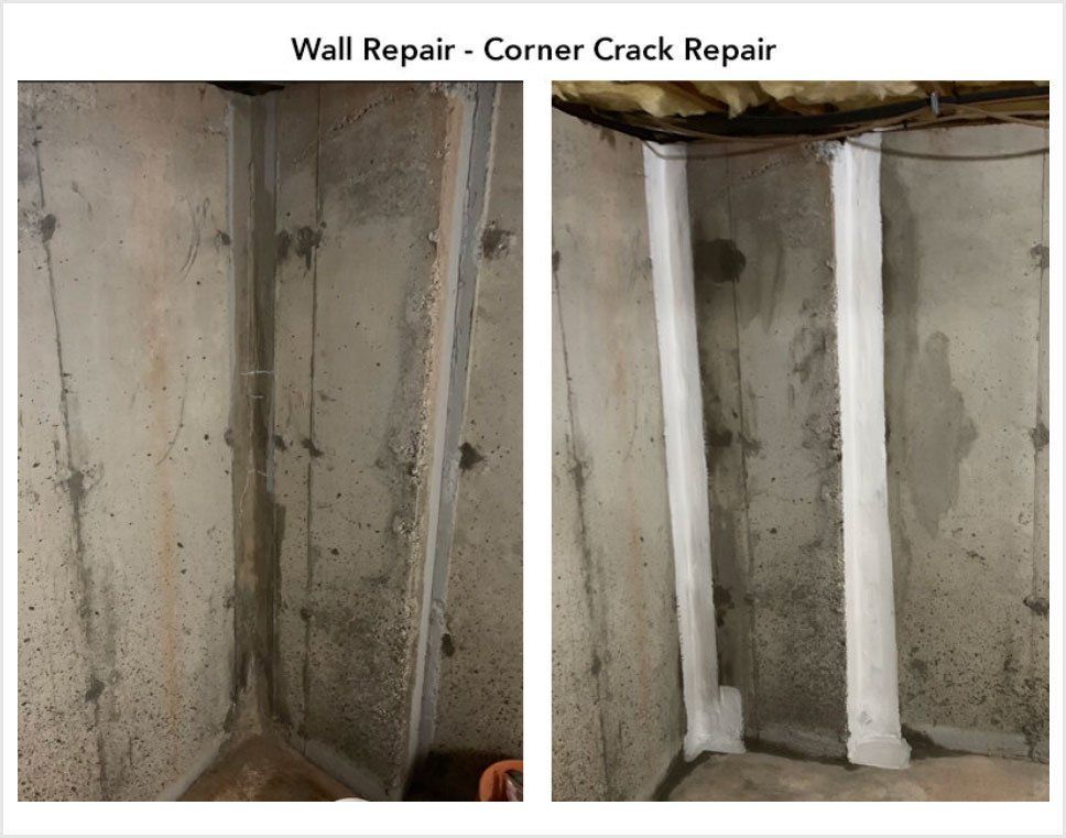 wall repair - corner crack repair