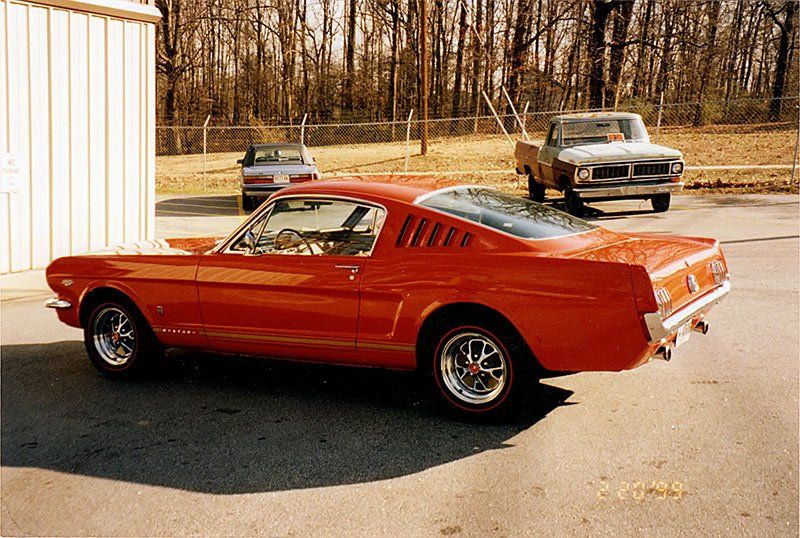 Red classic car