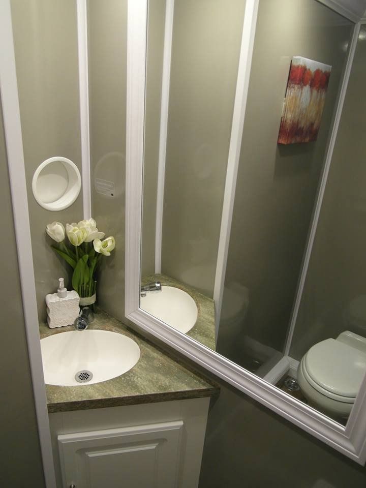 interior inside the portable toilet
