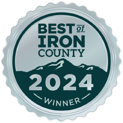 A badge that says best of iron county winner 2024
